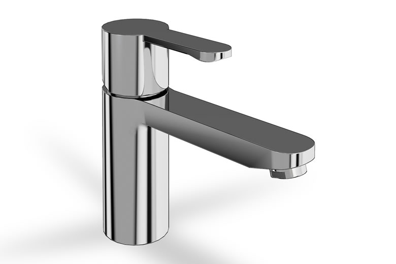 Crystal single-lever bath filler