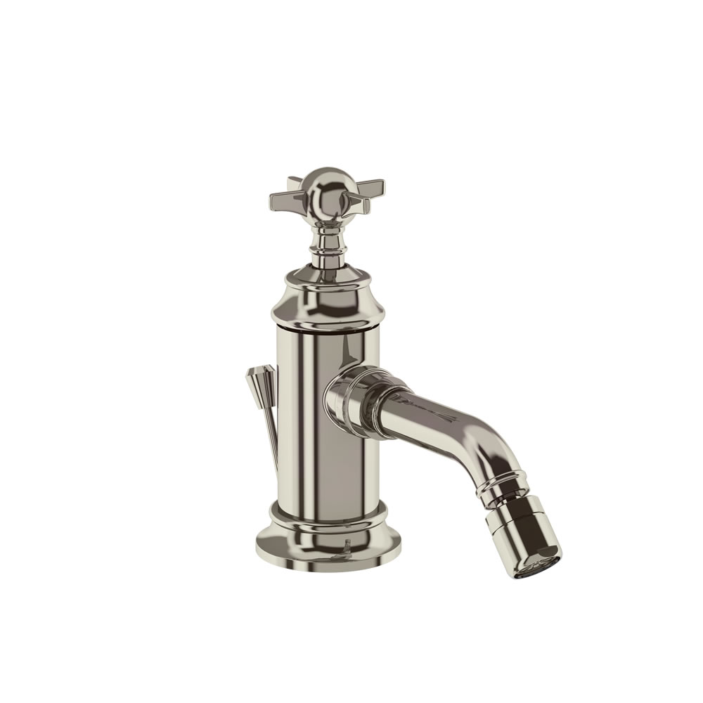 Arcade Single-lever bidet mixer with pop up waste nickel