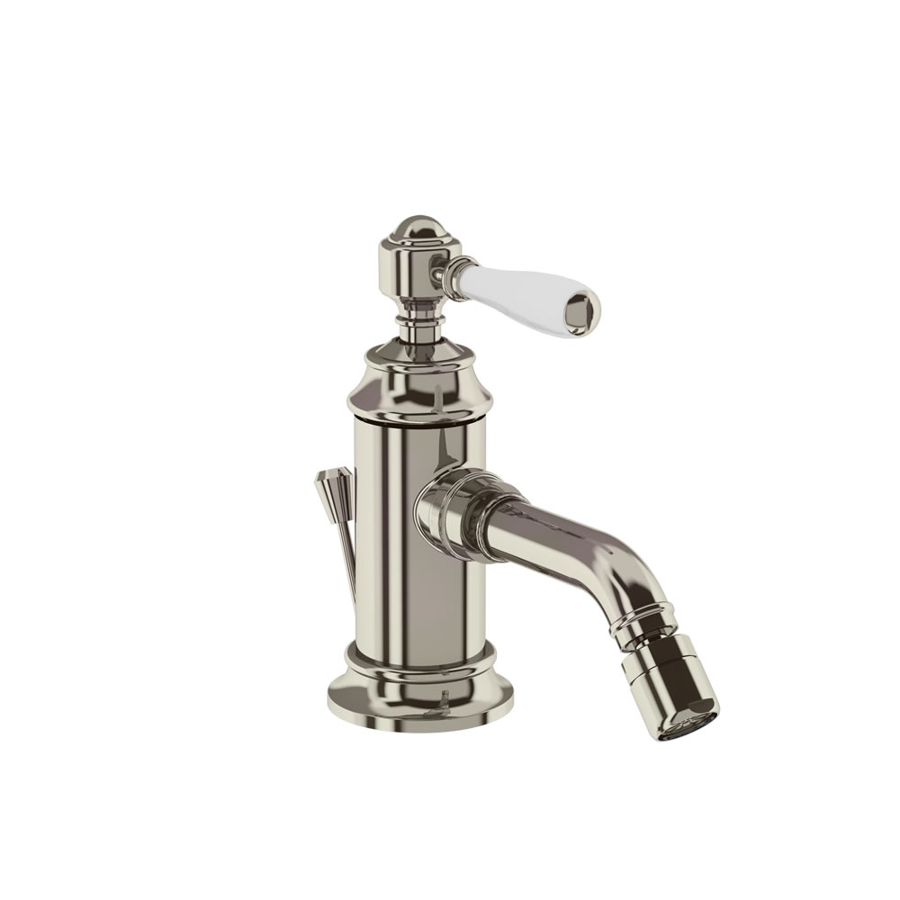 Arcade Single-ceramic lever bidet mixer with pop up waste nickel