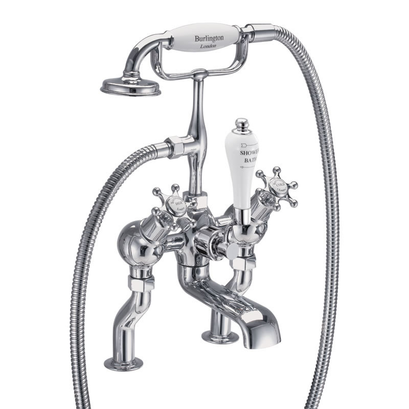 Birkenhead angled bath shower mixer - deck mounted