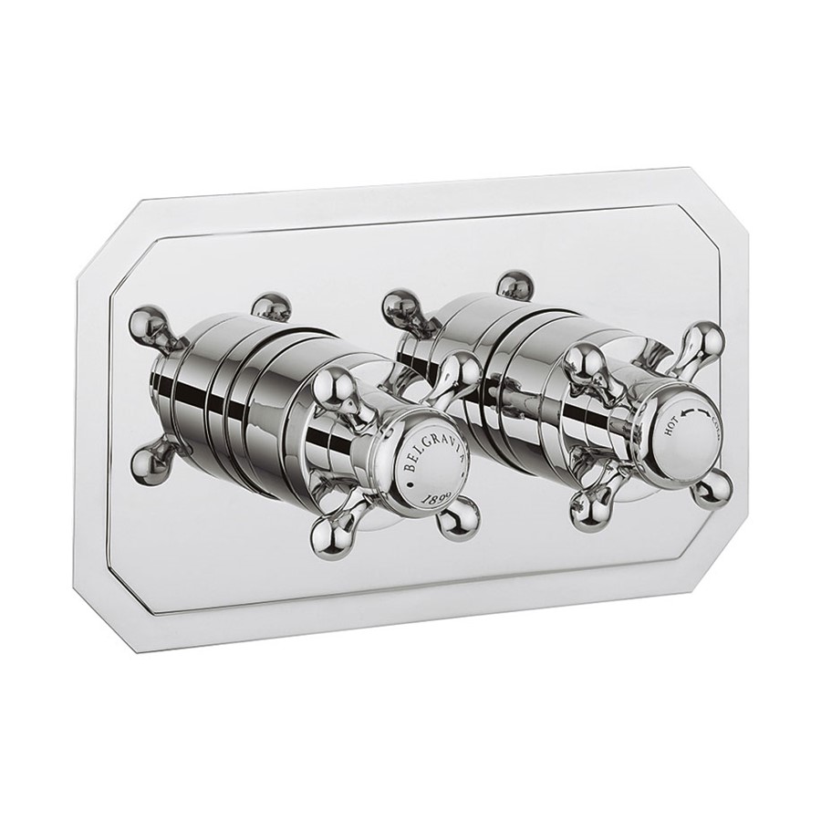 Belgravia Crosshead Thermostatic Shower Valve with 2 Way Diverter 