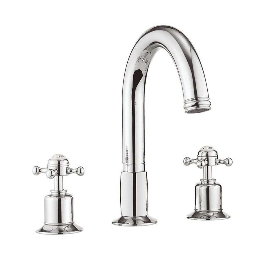 Belgravia Crosshead Bath 3 Hole Set