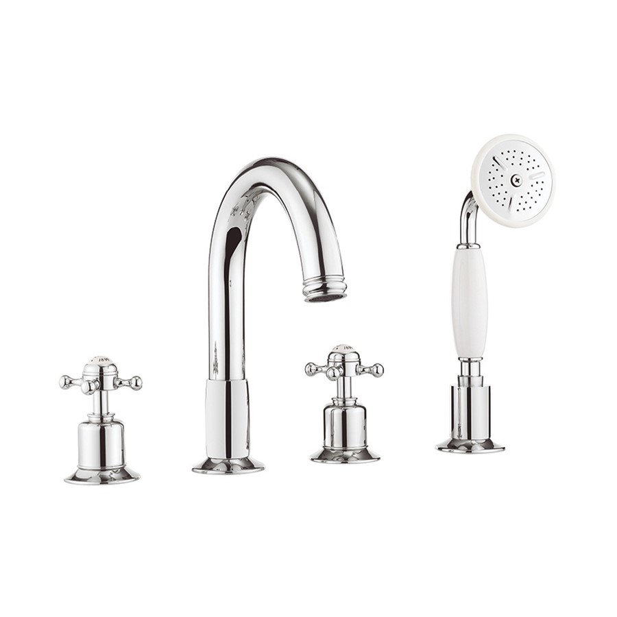 Belgravia Crosshead Bath 4 Hole Set with Kit