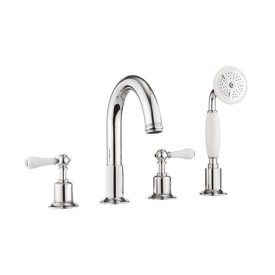 Belgravia Lever Bath 4 Hole Set with Kit