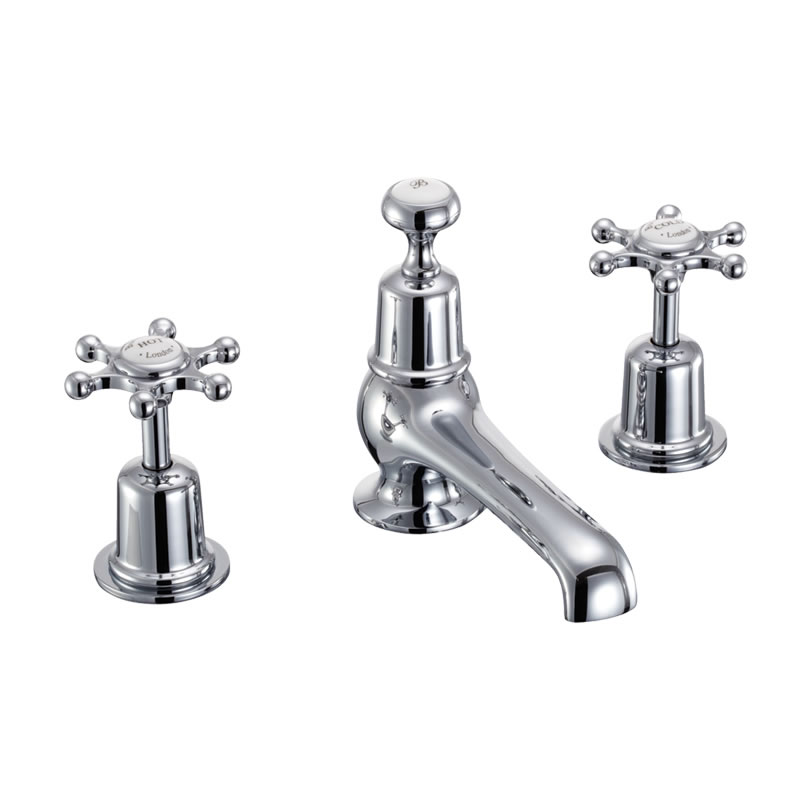 Birkenhead 3 tap hole thermostatic mixer with pop up waste