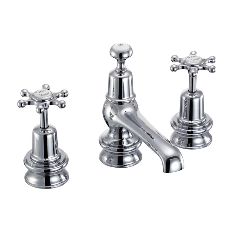 Birkenhead Regent 3 tap hole mixer with pop up waste