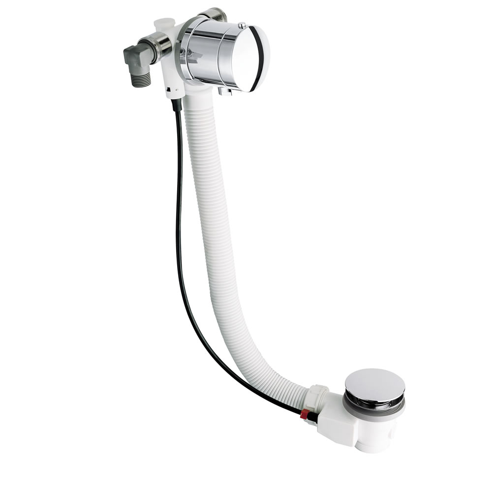 Bath filler with pop-up waste extended