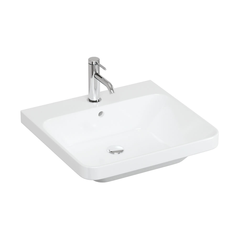 Dalston 500mm Basin White 1TH