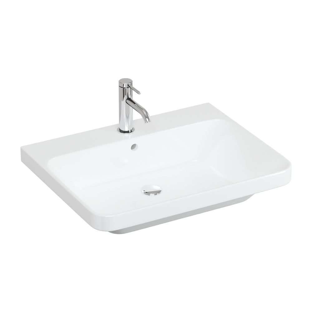 Dalston 600mm Basin White 1TH