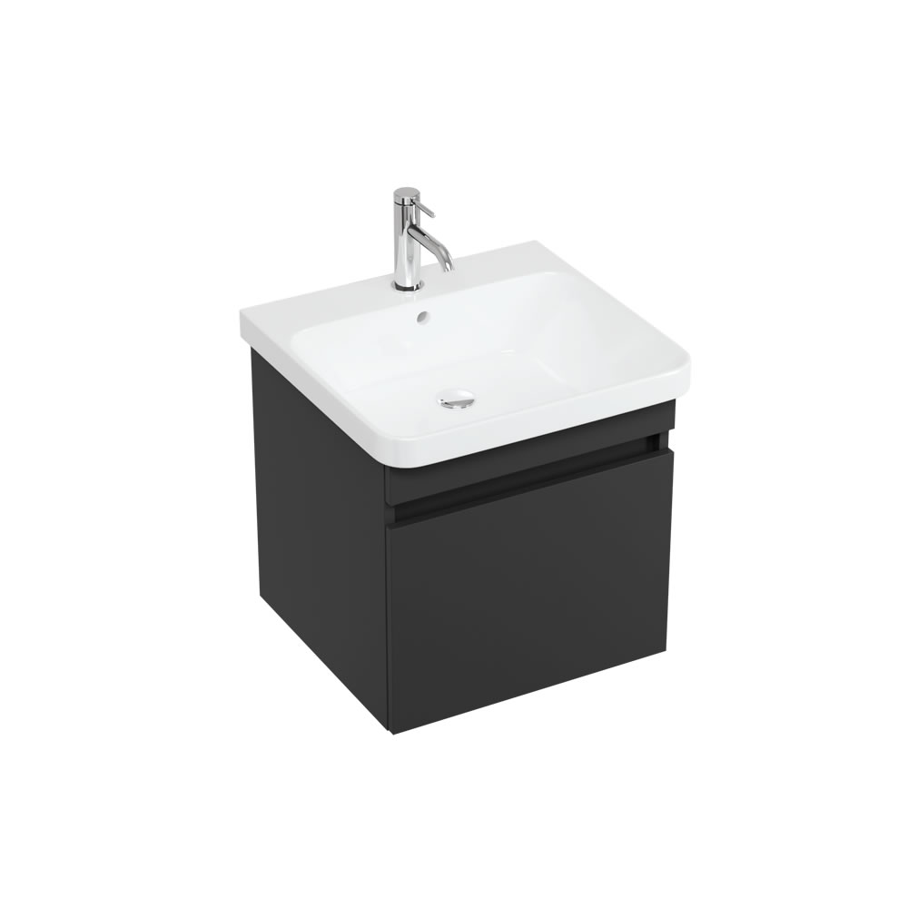 Dalston 500mm Unit Matt Grey and basin