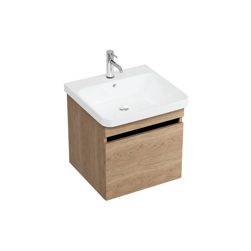 Dalston 500mm Unit Golden Oak and basin