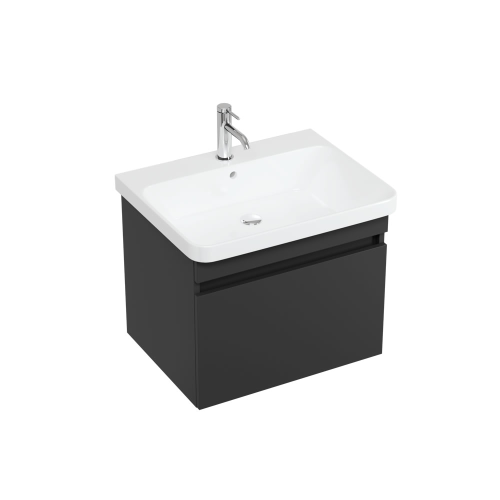Dalston 600mm Unit Matt Grey and basin