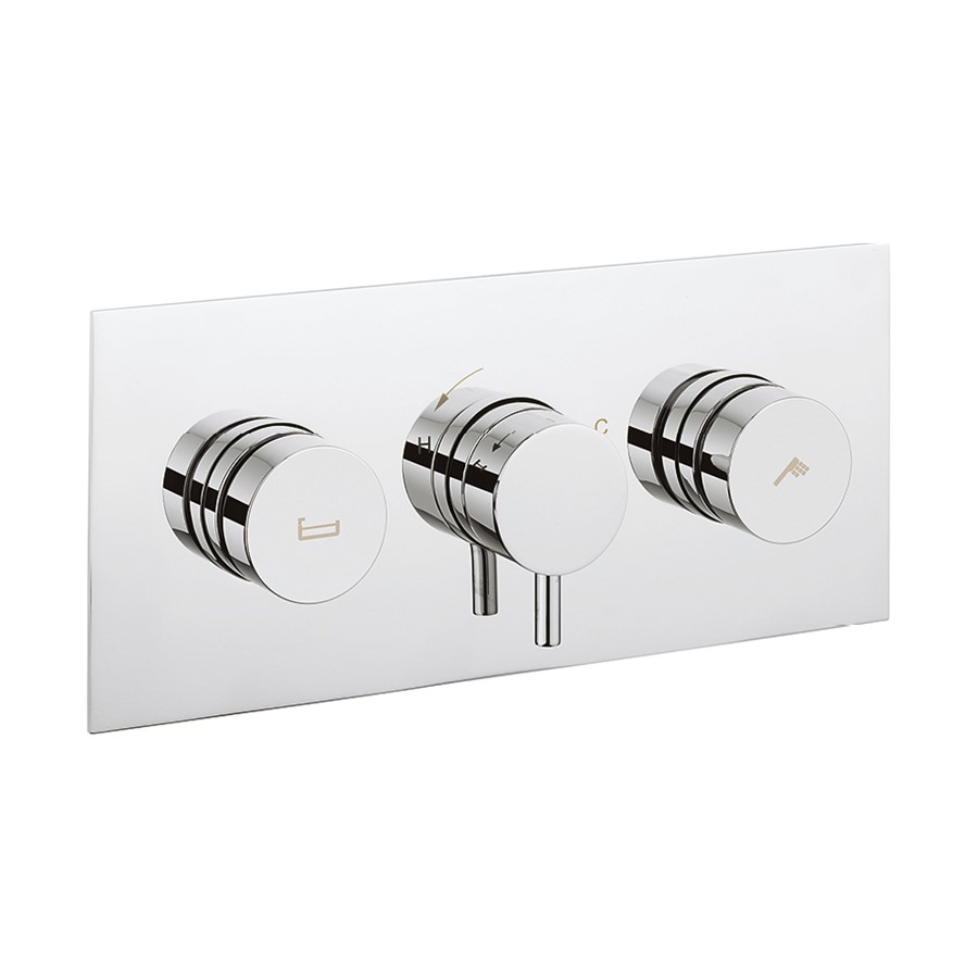 Dial Kai Lever Trim Thermostatic Bath Valve with 2 Way Diverter 