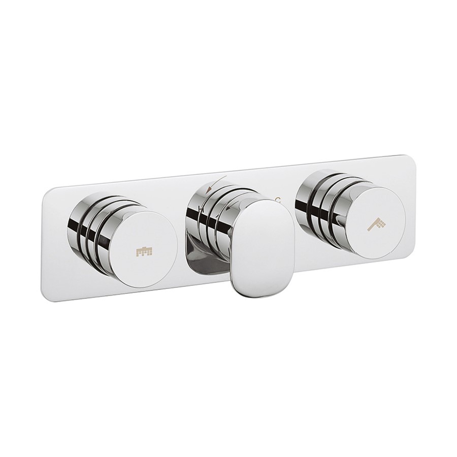 Dial Pier Trim Thermostatic Shower Valve with 2 Way Diverter 