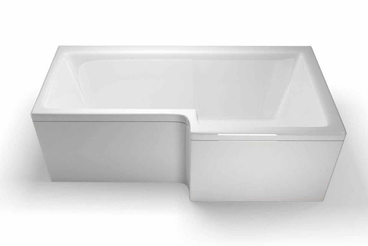 EcoSquare showering bath - right hand