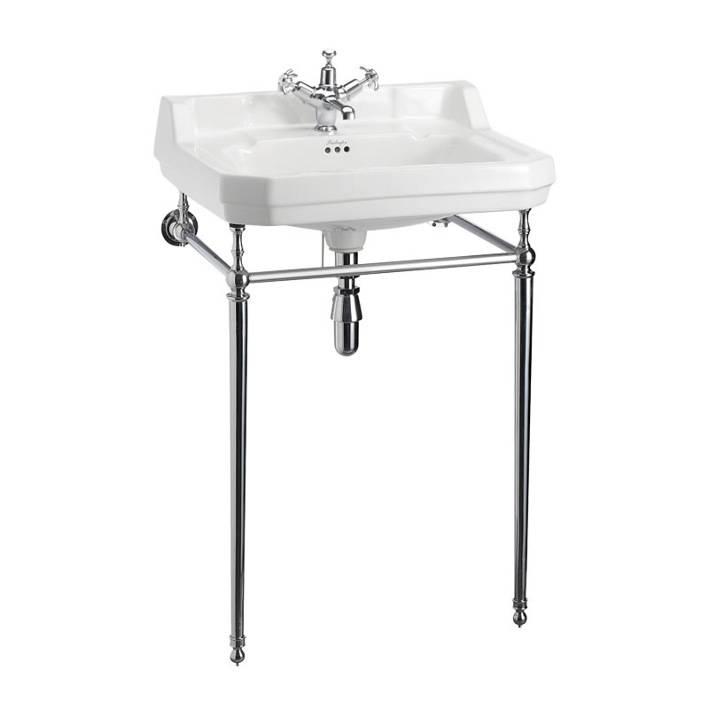 Edwardian 61cm basin with basin stand