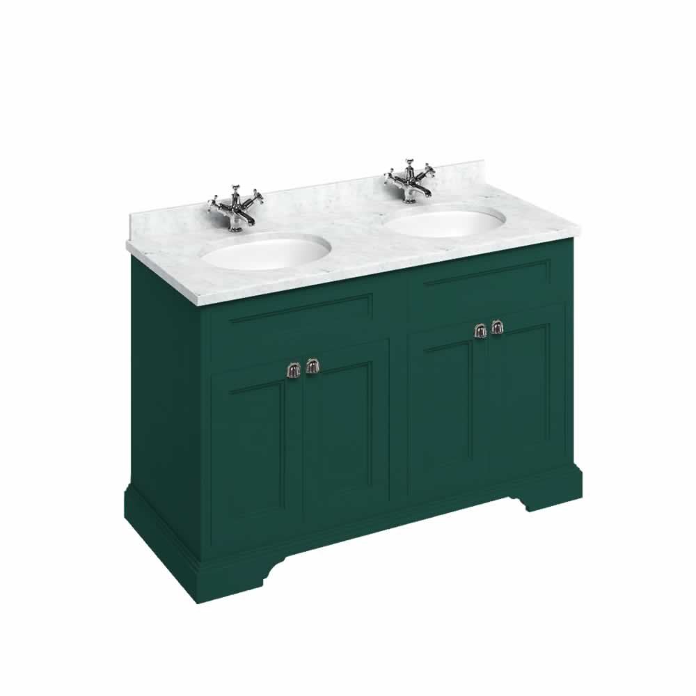 1300 Freestanding Vanity Unit with Doors -  Matt Green