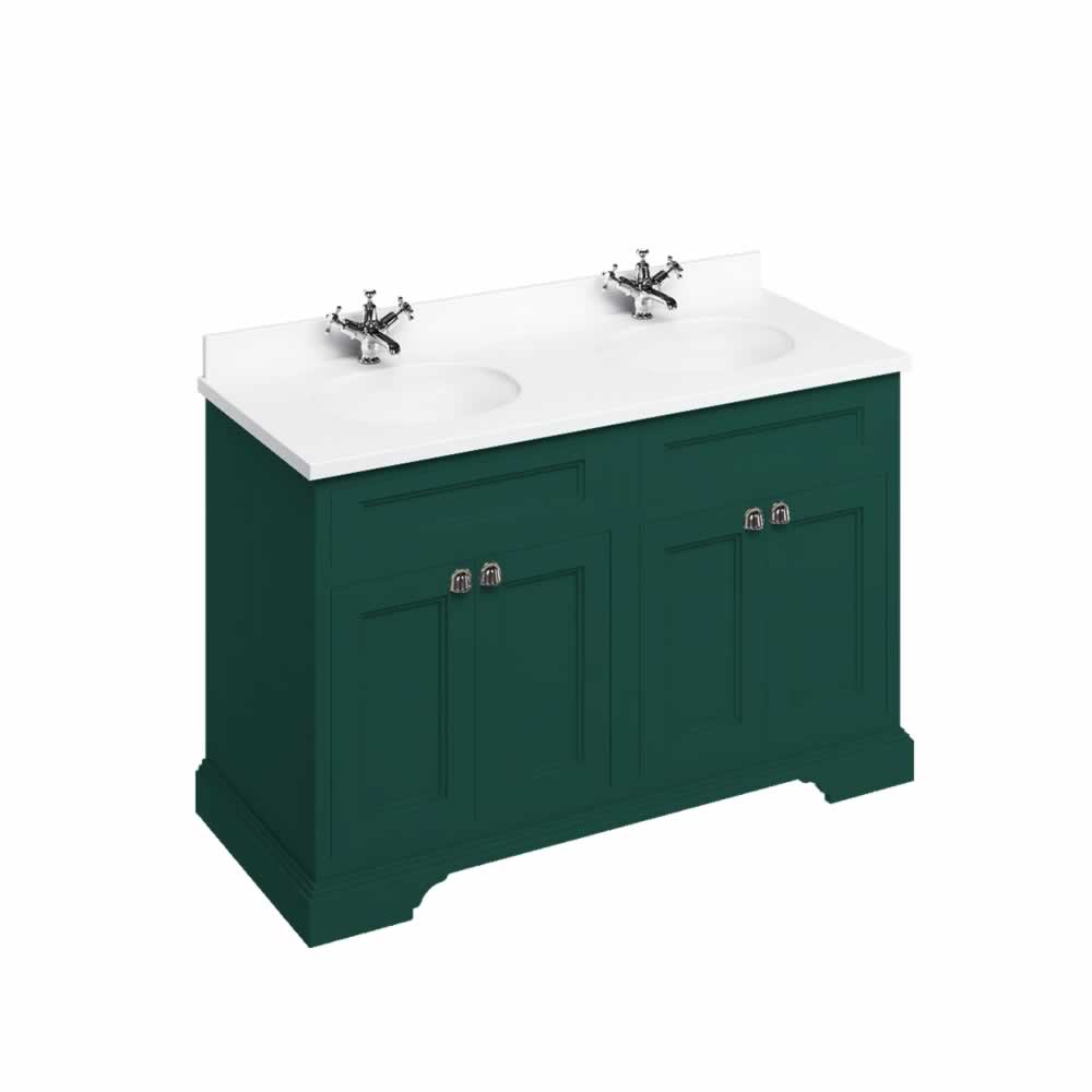 1300 Freestanding Vanity Unit with Doors -  Matt Green