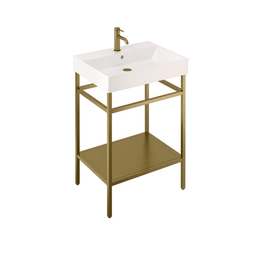 Frame stand for 600 basin - brushed brass