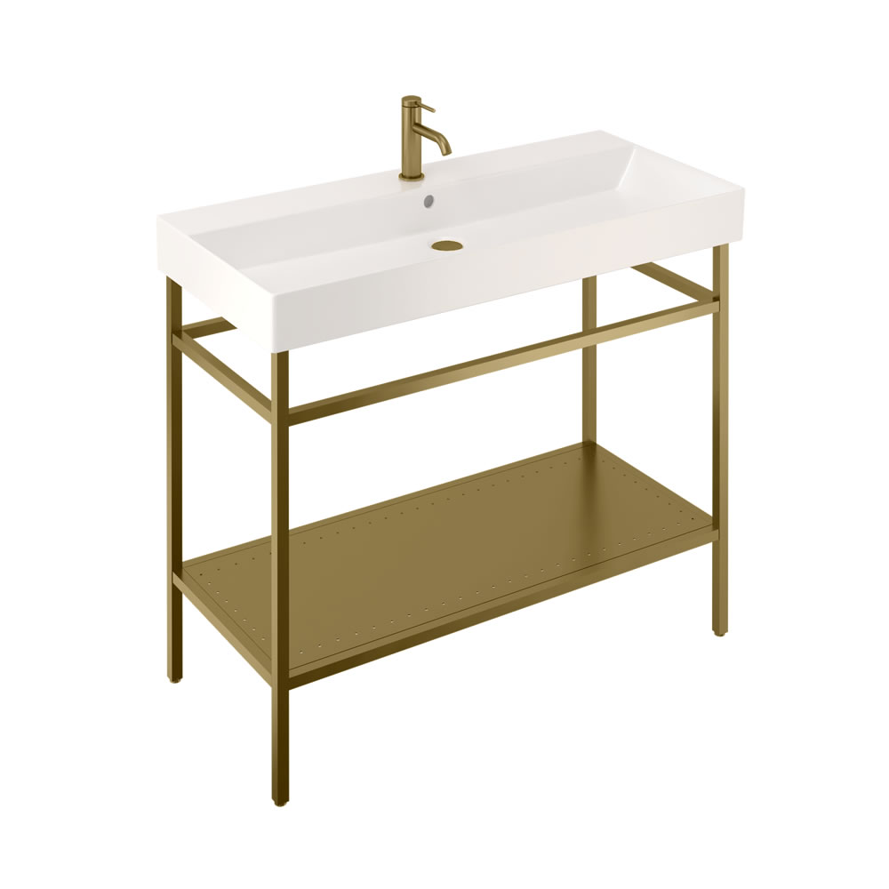Frame stand for 1000 basin - brushed brass