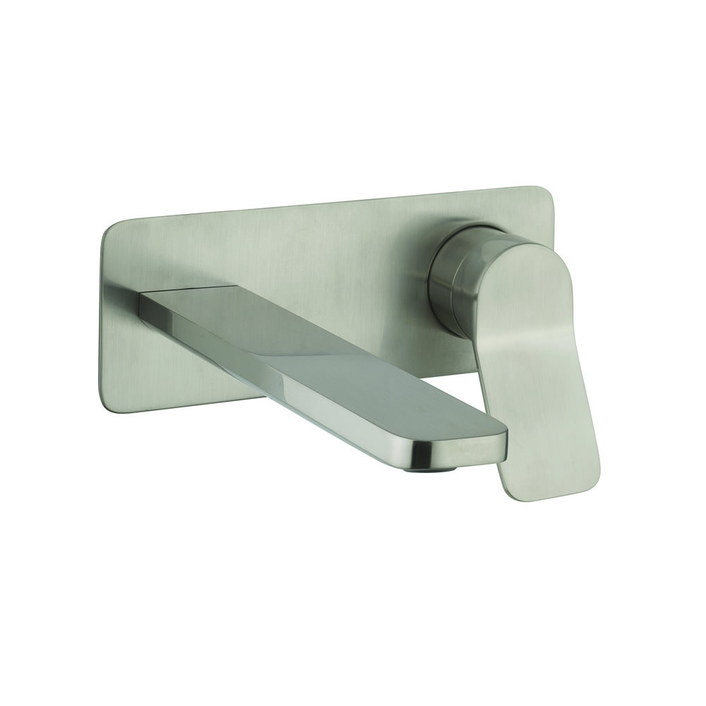 Glide II Wall Mount Basin Set Stainless Steel Effect