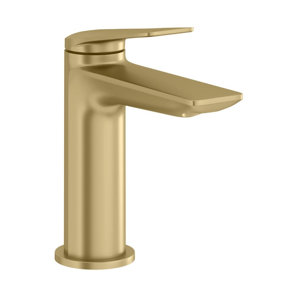 Greenwich mono basin mixer brushed brass