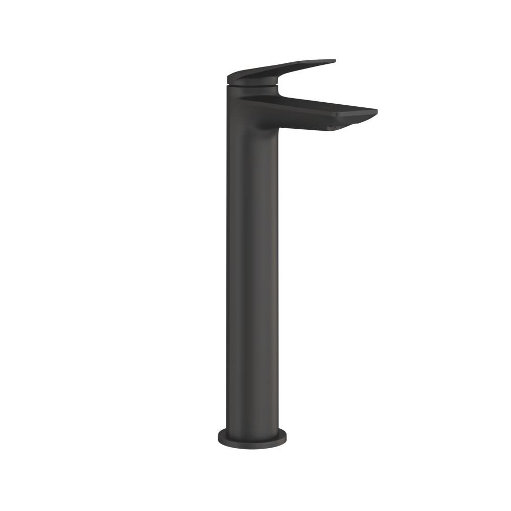 Greenwich tall mono basin mixer matt black