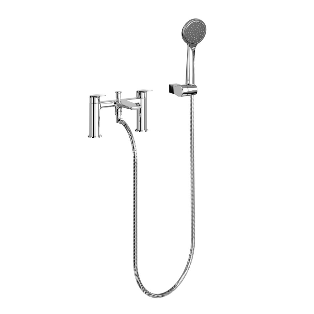 Greenwich deck mounted bath shower mixer, chrome