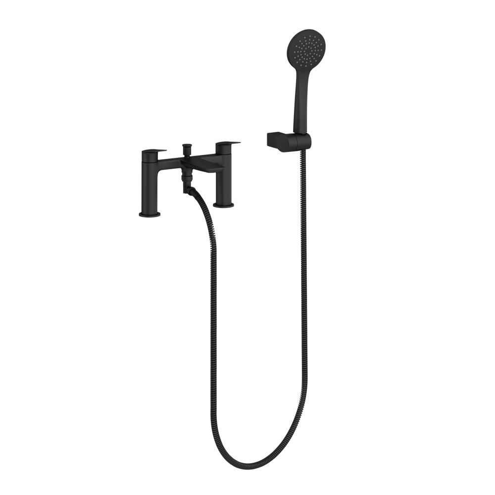Greenwich deck mounted bath shower mixer, matt black