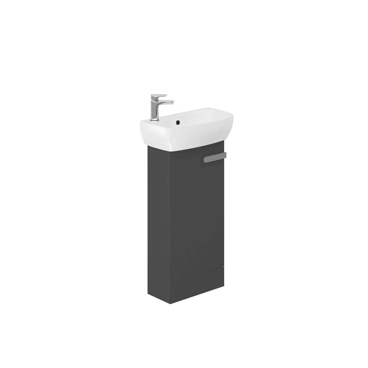 MyHome Cloakroom Floor Standing Unit & Basin Grey