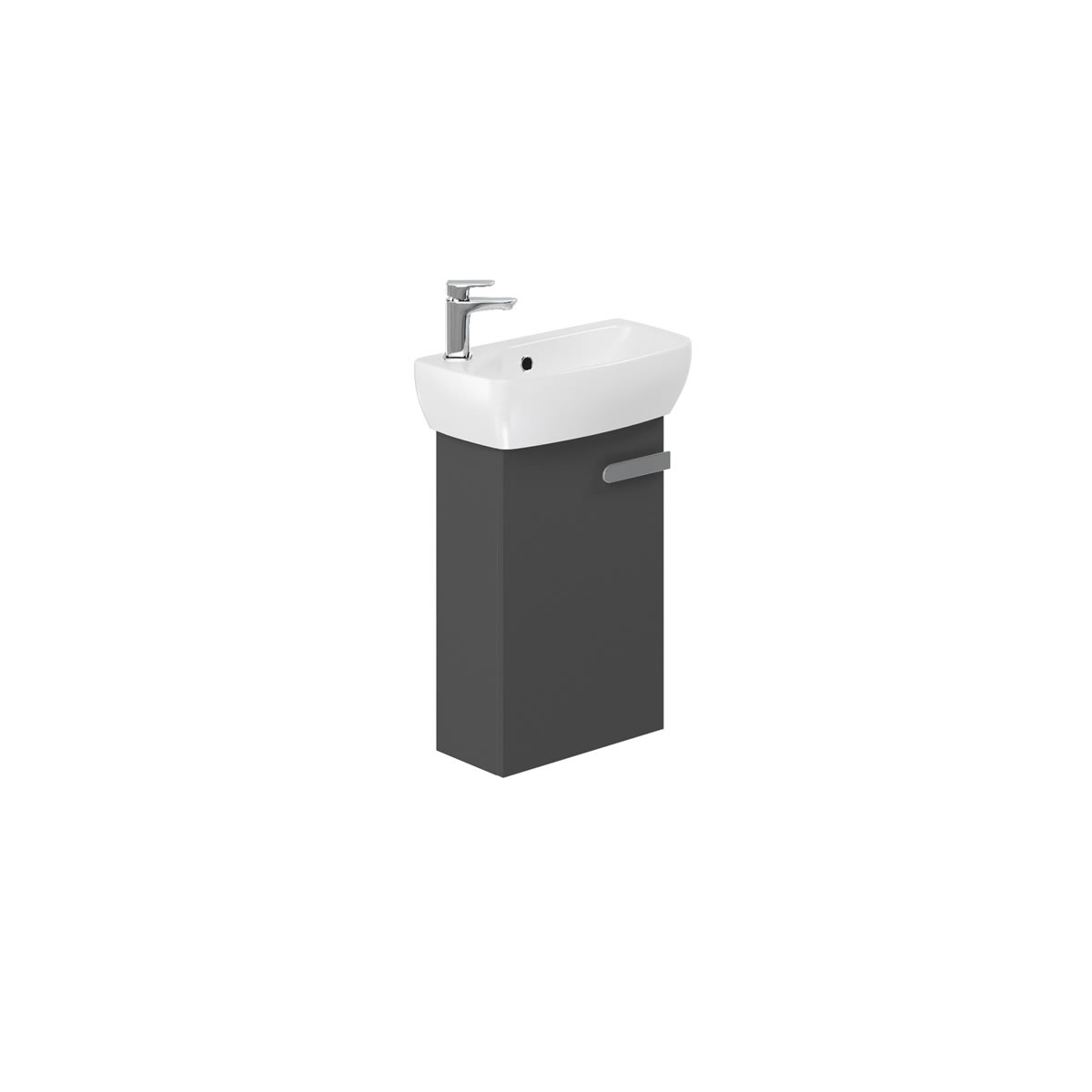 MyHome Cloakroom Wall Hung Unit & Basin Grey