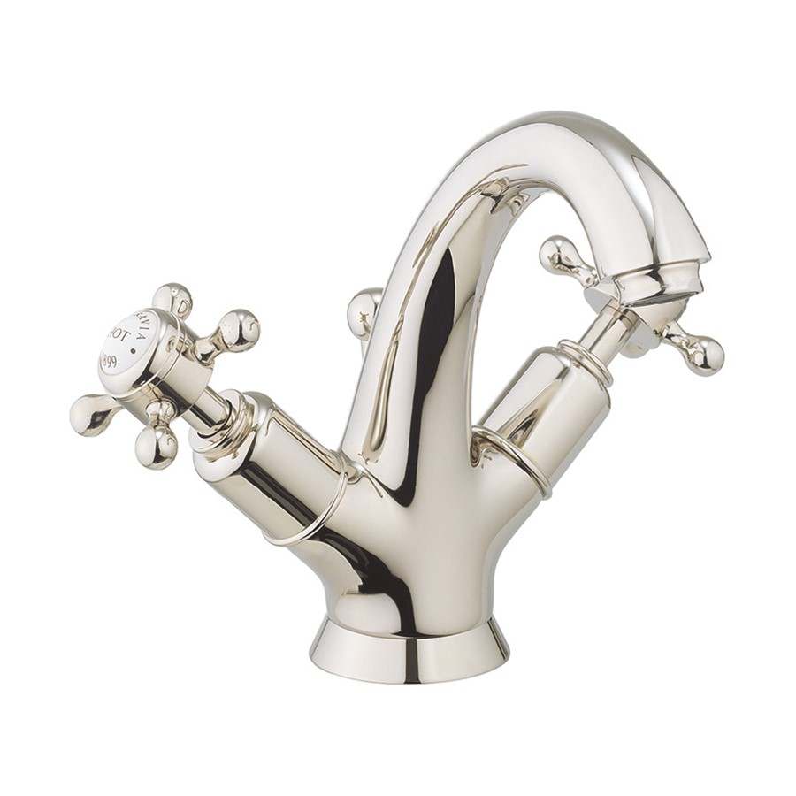 Belgravia Crosshead Highneck Basin Monobloc - Nickel