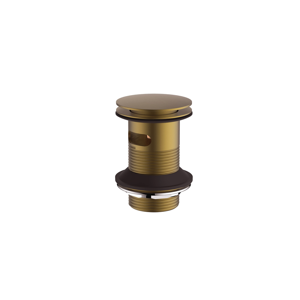 Click-clack Basin Waste Brushed Brass Slotted 
