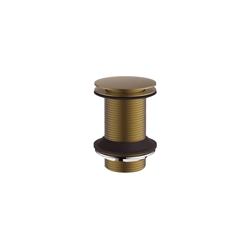 Click-clack Basin Waste Brushed Brass Unslotted 