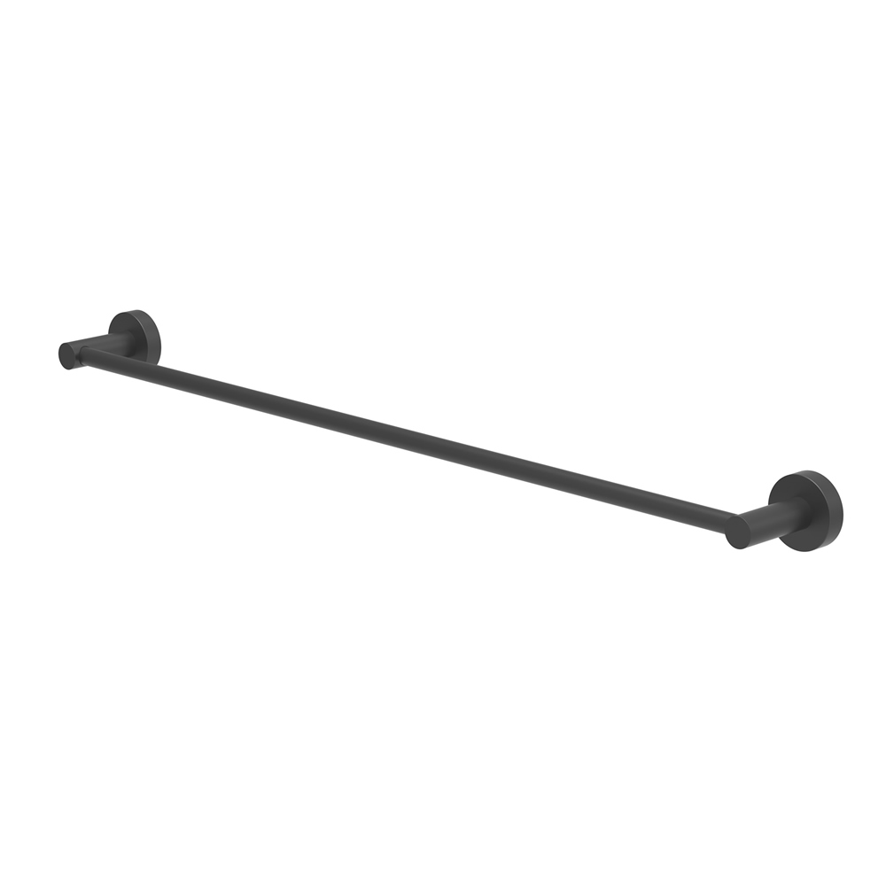 Hoxton 600 Single Towel Rail Matt Black