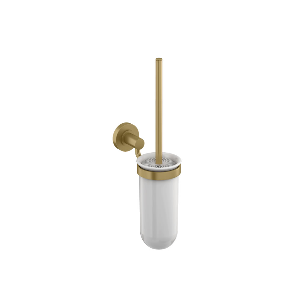 Hoxton toilet brush holder brushed brass