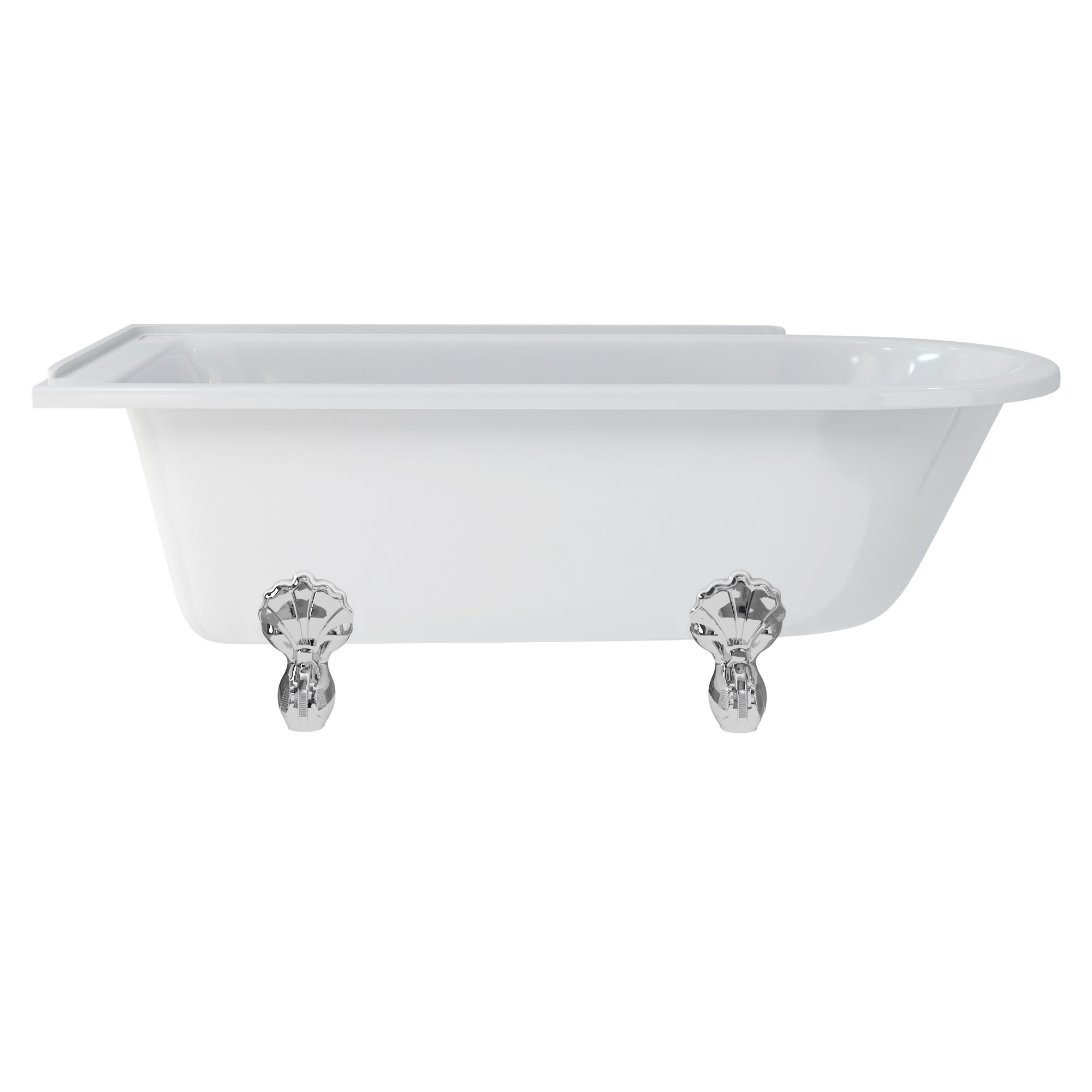 Hampton left handed bath - 170cm with luxury legs