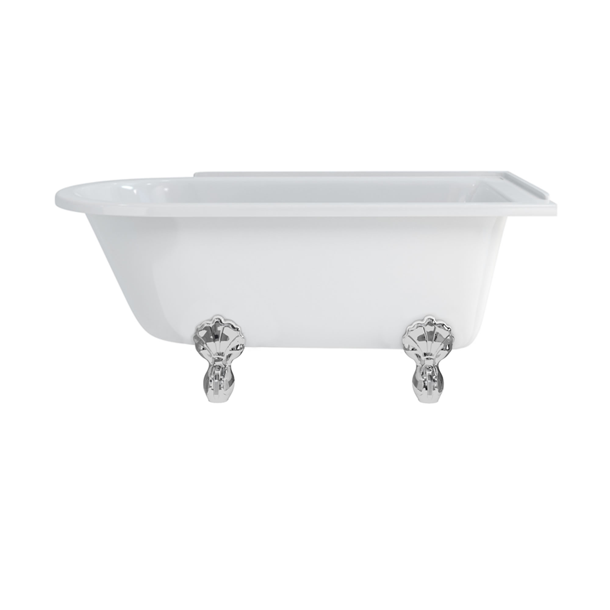 Hampton right handed bath - 150cm with luxury legs