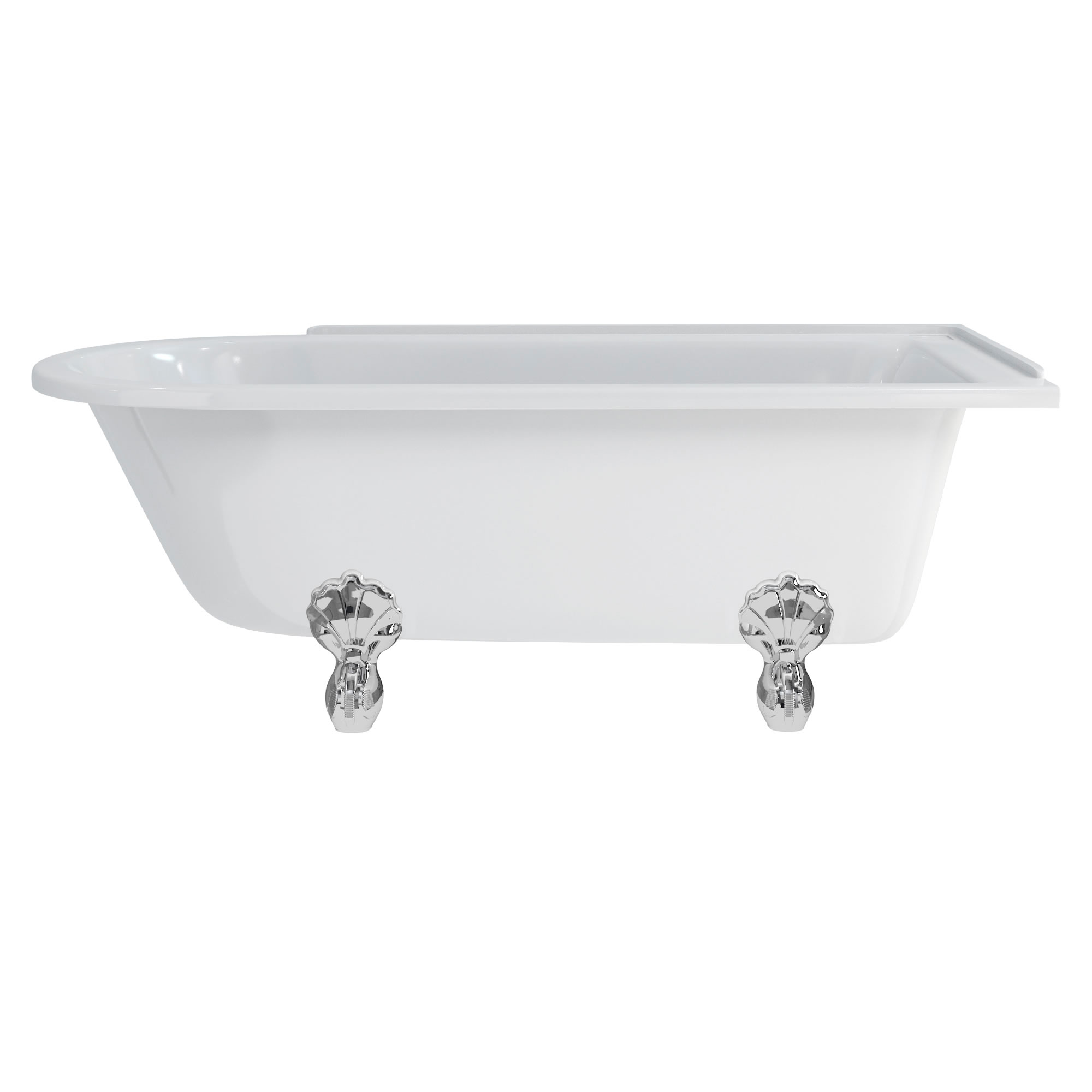 Hampton right handed bath - 170cm with luxury legs