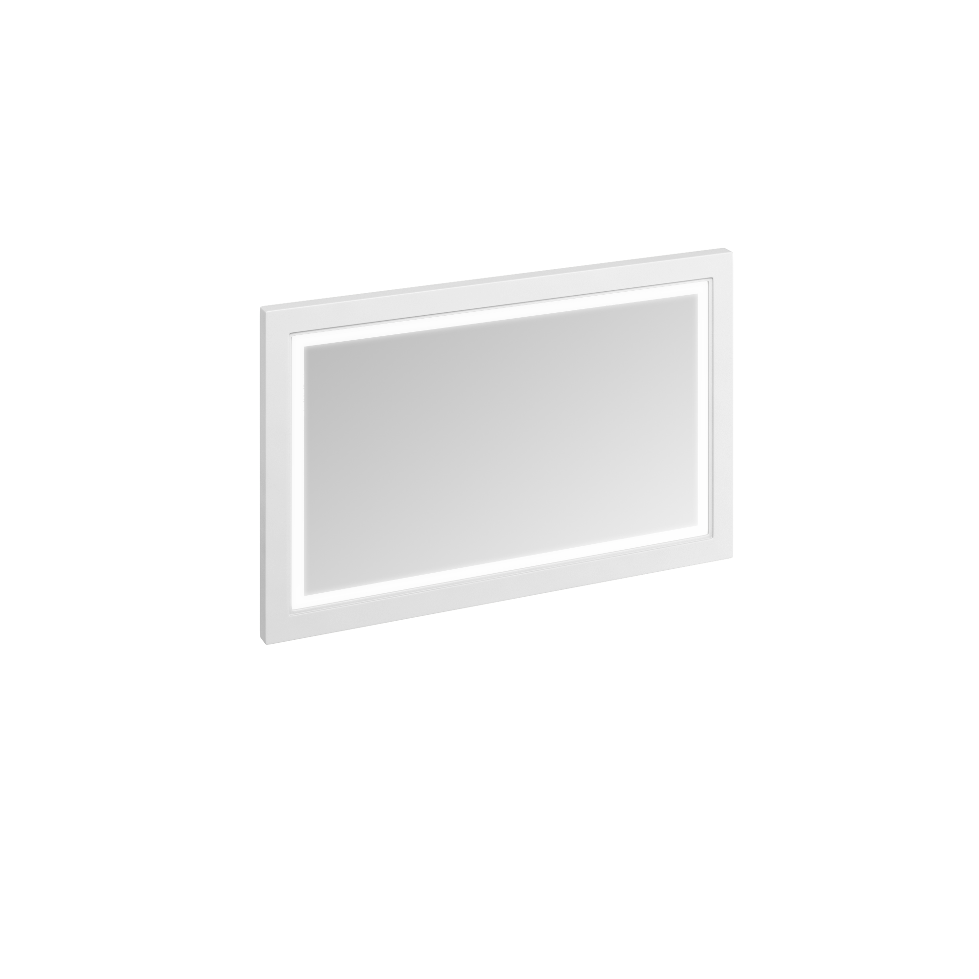 Framed 120 Mirror with LED illumination - Matt White