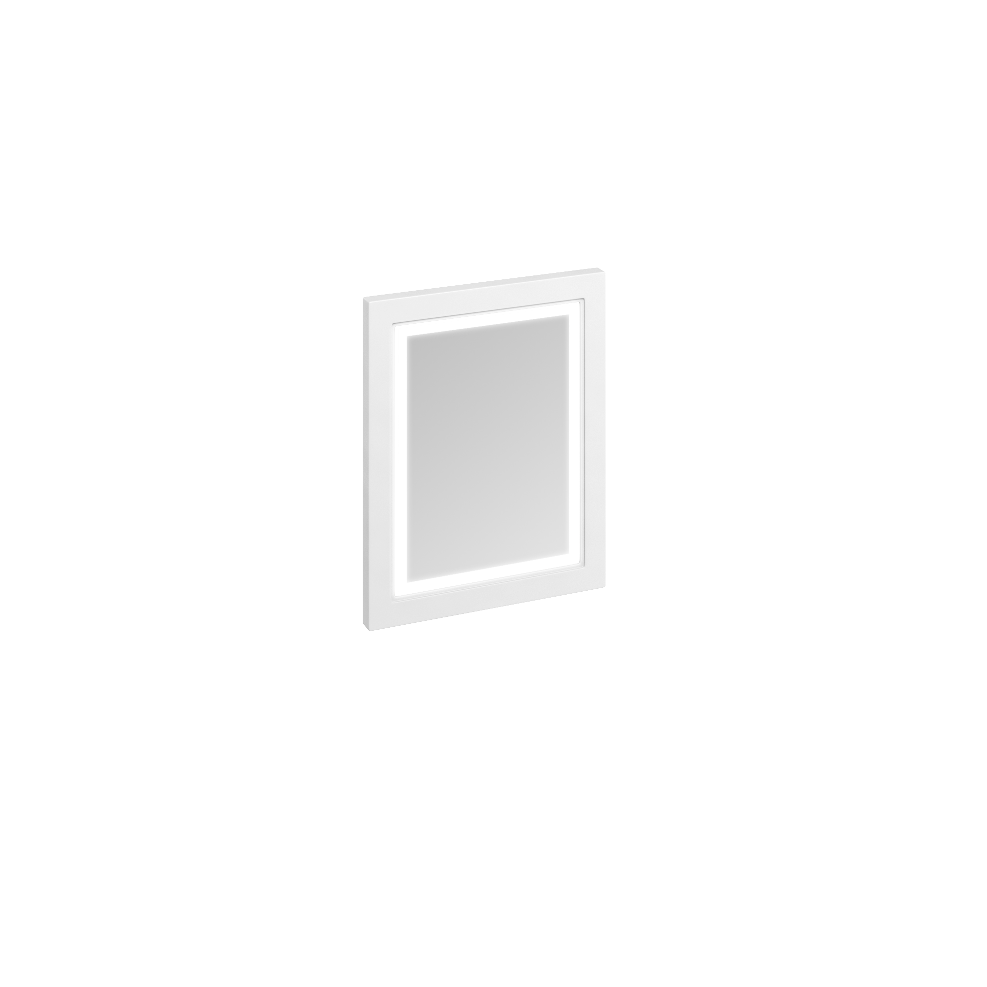 Framed 60 Mirror with LED illumination - Matt White
