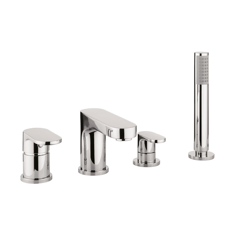 Style Bath Shower Mixer 4 Hole Set with Kit