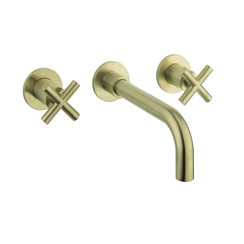 MPRO Crosshead Basin 3H Set Wall Brushed Brass