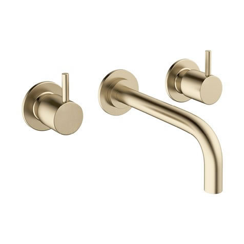 Mike Pro basin 3 hole set Brushed brass