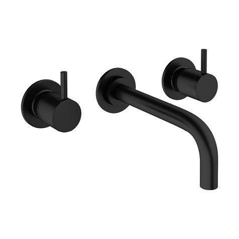 Mike Pro basin 3 hole set matt black
