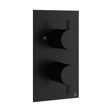 MPRO Thermostatic Shower Valve With 2 Way Diverter Matt Black