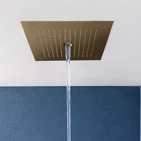 MPRO Stream Shower Head  - Brushed Brass
