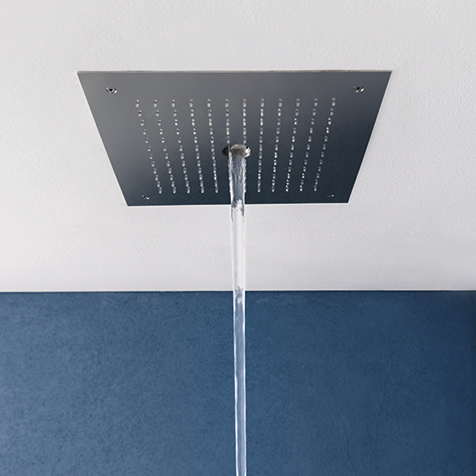 MPRO Stream Shower Head  - Brushed Stainless Steel Effect