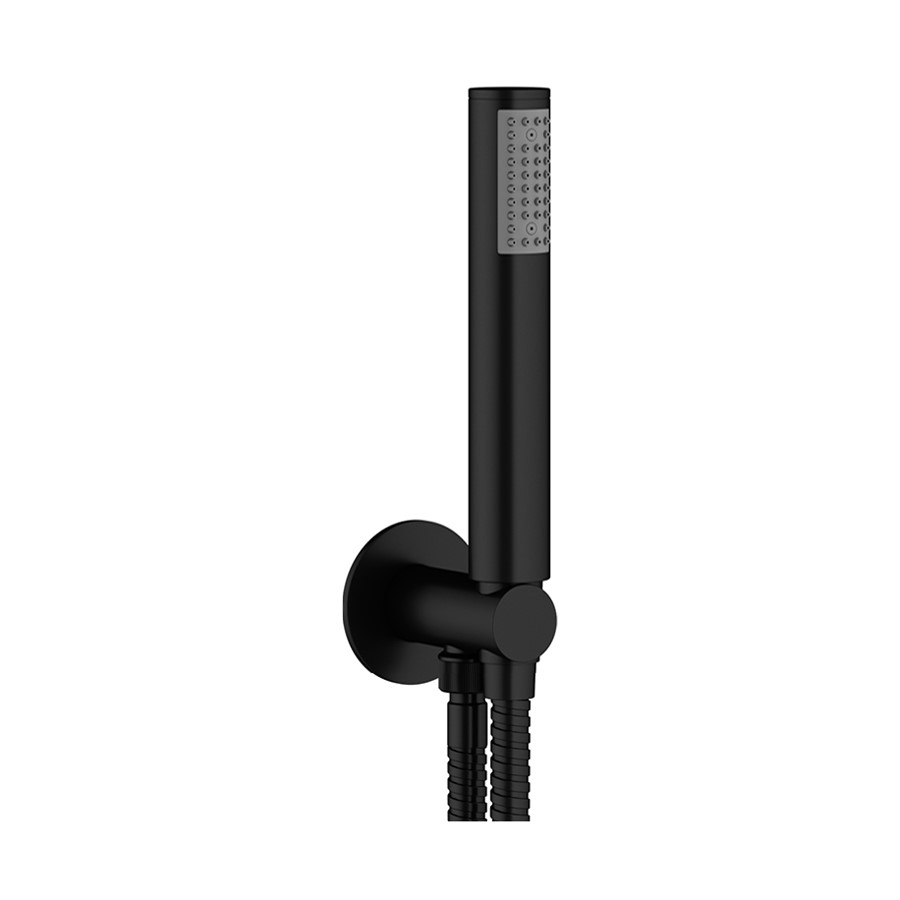 MPRO Wall Outlet with Hose & Handset Bracket - Matt Black