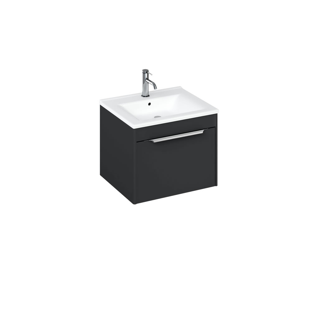 Shoreditch 550mm Single Drawer Grey and basin